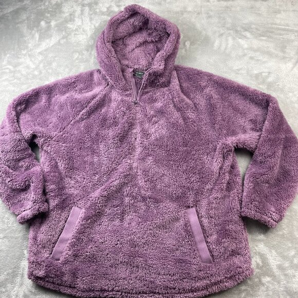 Eddie Bauer Jackets & Blazers - Eddie Bauer Soft Fleece Pullover Hoodie Jacket Women's Size XL